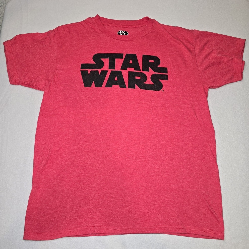 Men's Star Wars Classic Logo T-Shirt Red Heather Graphic Tee Adult Medium